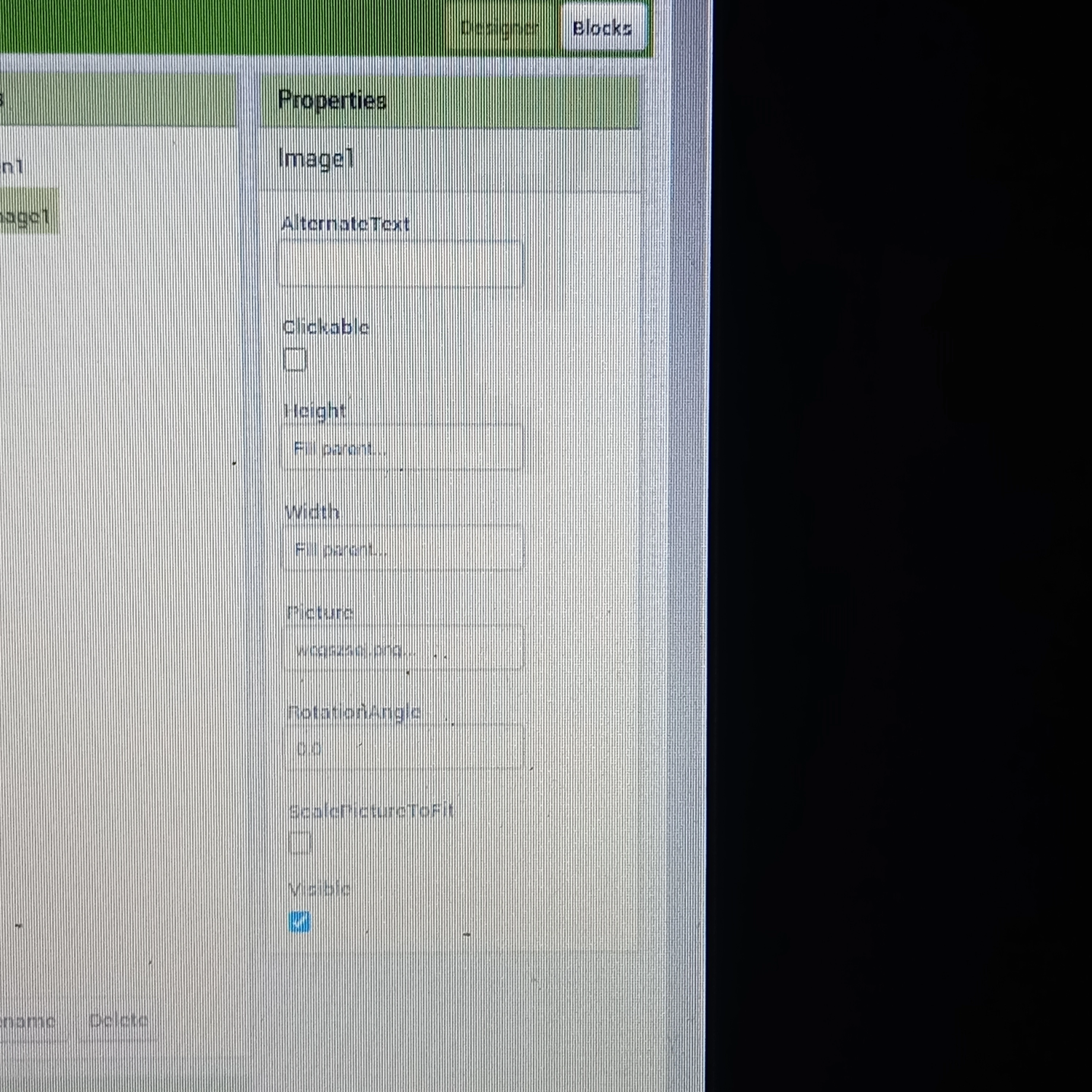 mit app inventor properties section